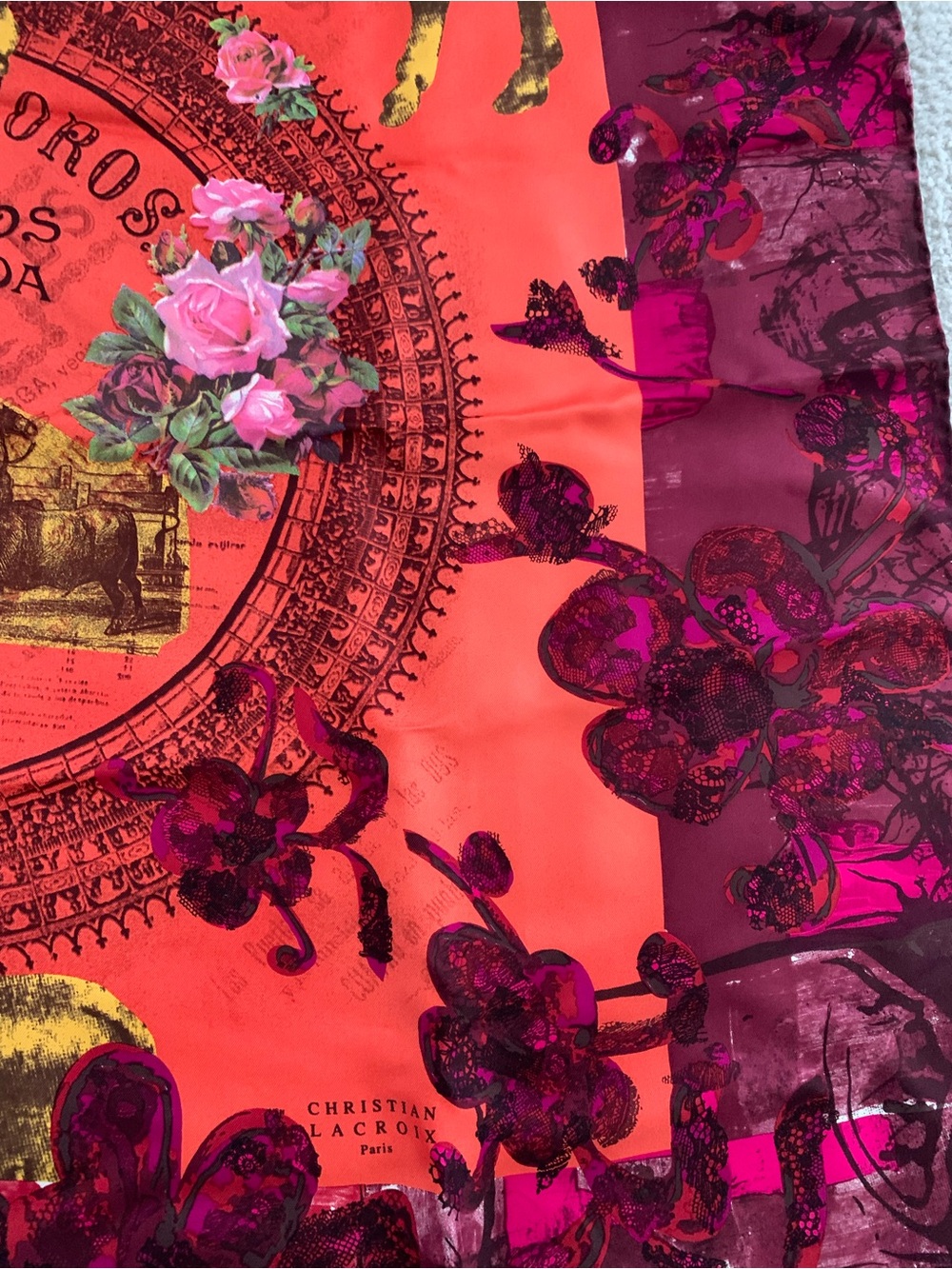 Christian Lacroix Beautiful Silk Scarf